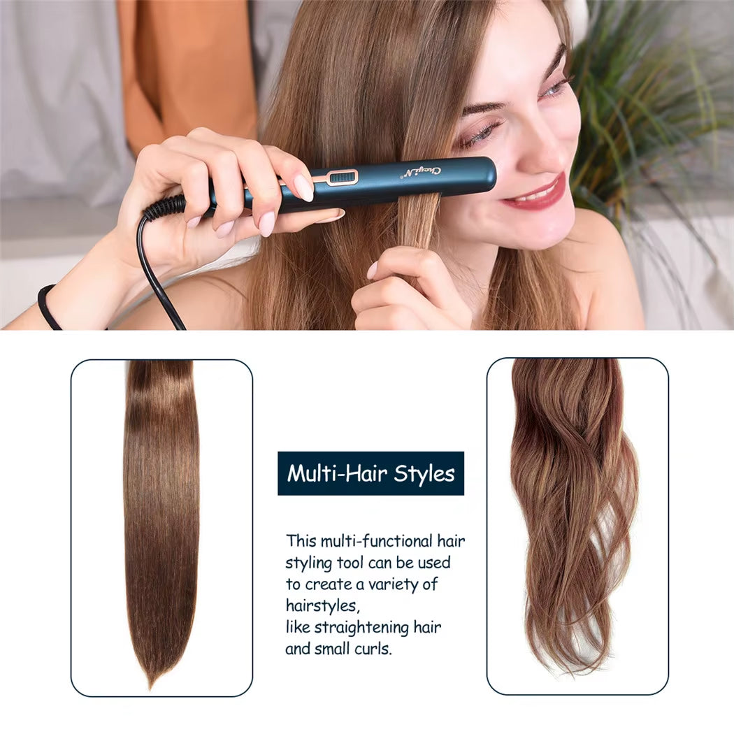 -1 hair iron Mini Hair Flat Iron 2 in 1 Hair Straightener and Curler Portable Straightening Iron Constant Temperature