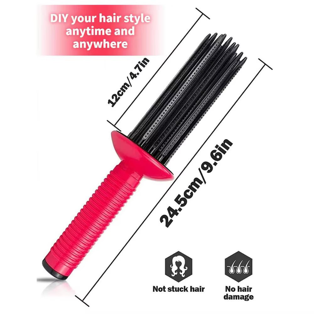 Hot Air Curler Comb Hot Air Styling Brush Hair Fluffy Curling Roll Comb Air Volume Comb Hair Styling Roll Curling Brush