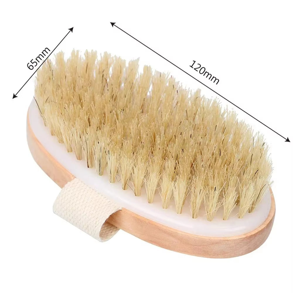 Skin Body Brush withSoft Bristle Body Brush Soft Bristles Wet and Dry Exfoliator Scrub Brush Lymphatic Bath Shower Body Scrubber Brush Skin Care Tools