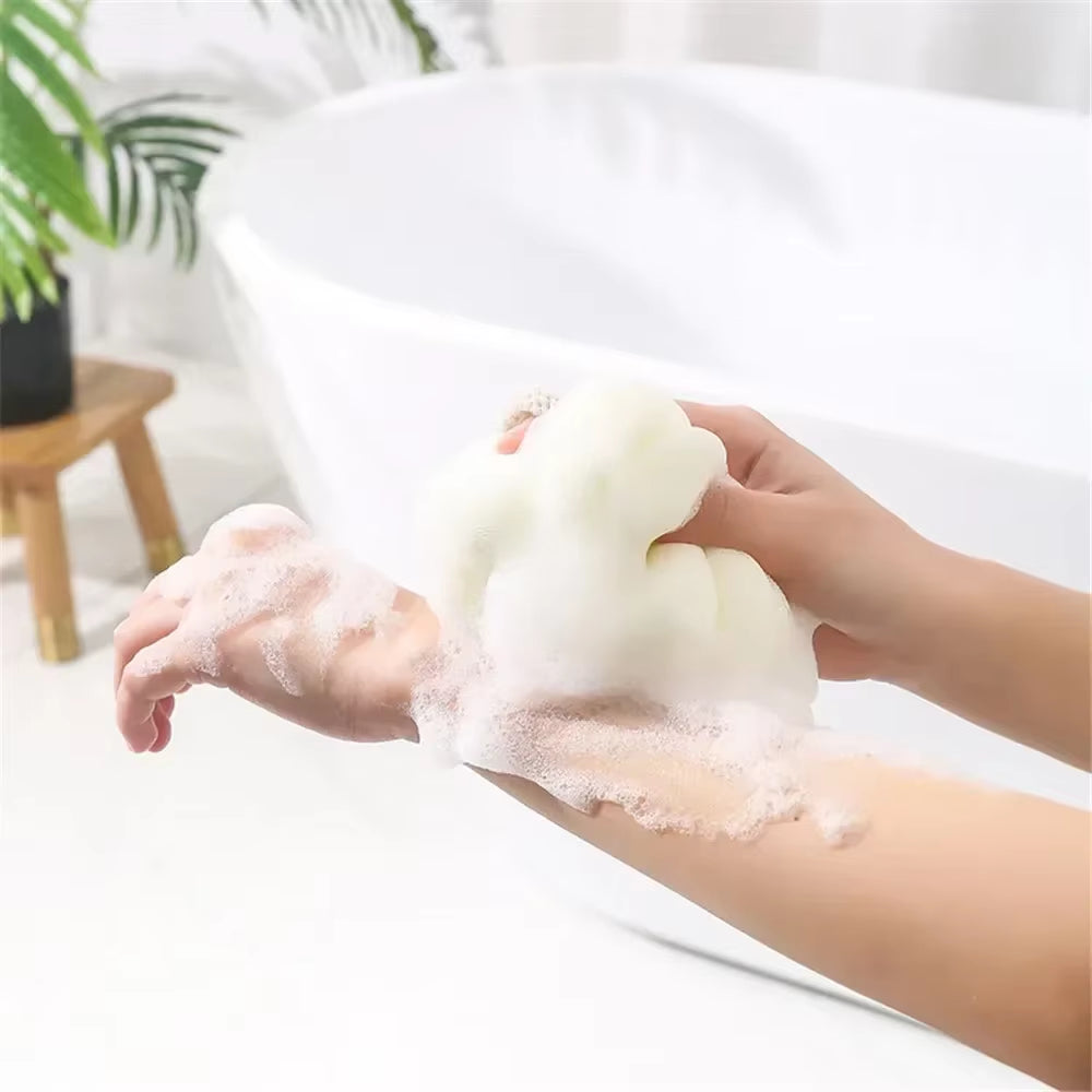 Bath Bubble Ball Exfoliating Scrubber Soft Shower Mesh Foaming Sponge Body Skin Cleaner Cleaning Tools Bathroom Accessories