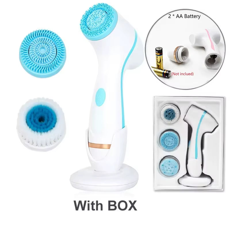 -1 Cleansing Brush Ultrasonic Cleaner Cleansing Brush 3 in 1 Face Tool Massagers Sonic Rotating Cleansing Brush Galvanic Remove Blackheads