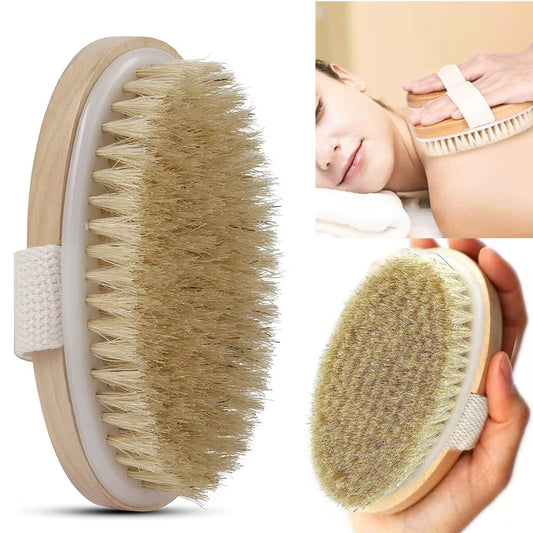 Skin Body Soft Bristle Body BrushBrush with Soft Bristles Wet and Dry Exfoliator Scrub Brush Lymphatic Bath Shower Body Scrubber Brush Skin Care Tools