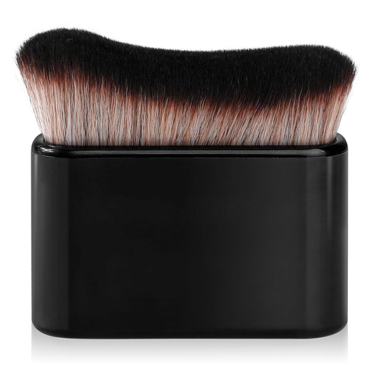 Multifunctional Foundation Brush Bräunungspinsel,Foundation Pinsel Make-Up Pinsel Multifunktionaler Körperpinsel Handheld Makeup Pinsel Wave Applikator Pinsel Multifunktionaler Soft Pinsel Für Flüssigkeit Concealer(Schwarz)