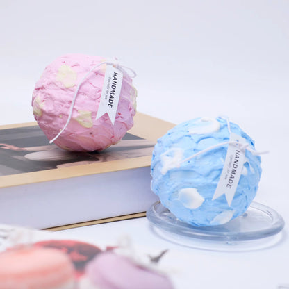 Custom Home Decor Handmade Creative Ball Shape Rotating Spiral Candle Aromatherapy Soy Wax Scented Candles