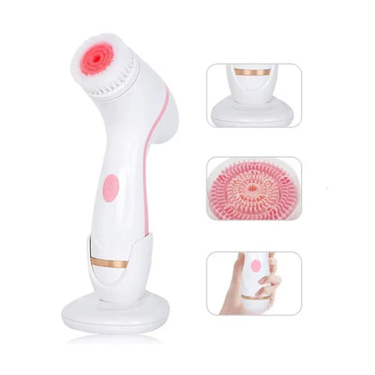 -1 Cleansing Brush Ultrasonic Cleaner Cleansing Brush 3 in 1 Face Tool Massagers Sonic Rotating Cleansing Brush Galvanic Remove Blackheads