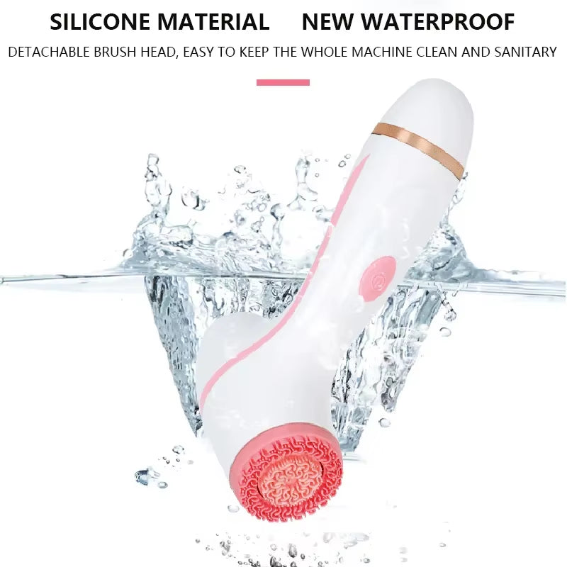 -1 Cleansing Brush Ultrasonic Cleaner Cleansing Brush 3 in 1 Face Tool Massagers Sonic Rotating Cleansing Brush Galvanic Remove Blackheads