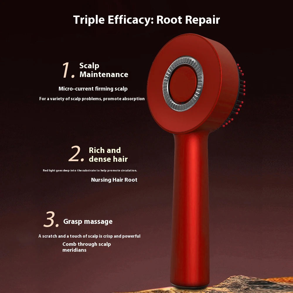 Electric Massage Comb Vibration Red Light Therapy Hair Growth Massage Scalp Brush anti Hair Loss Liquid Oil Applicator Hair Care