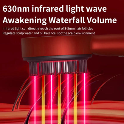 Electric Massage Comb Vibration Red Light Therapy Hair Growth Massage Scalp Brush anti Hair Loss Liquid Oil Applicator Hair Care