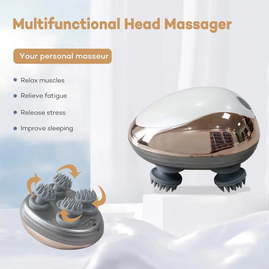 Electric Scalp Massager Relaxation Treatment Fatigue Relief Head Itching Meridian Massage Kneading Head Massage Hair Growth