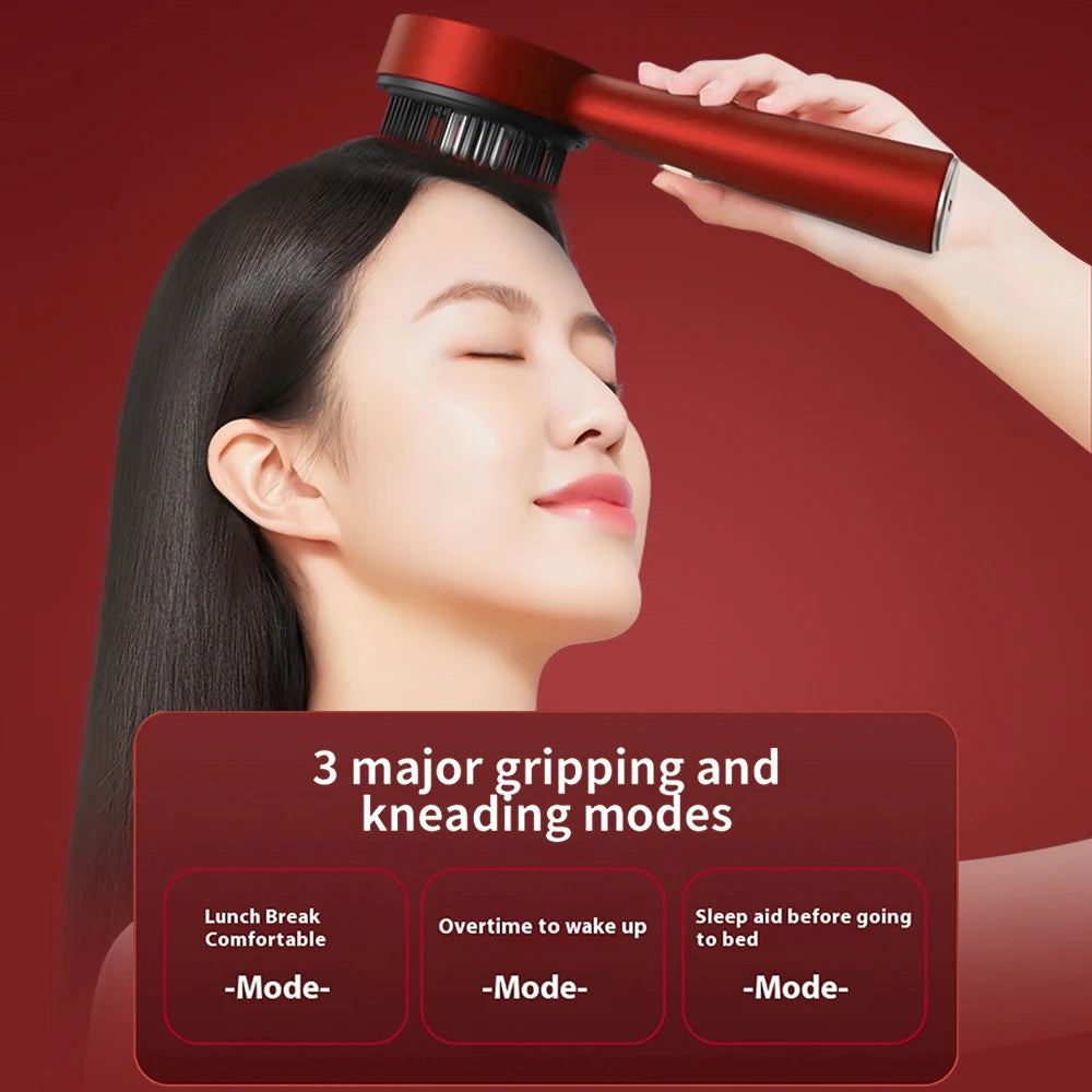 Electric Massage Comb Vibration Red Light Therapy Hair Growth Massage Scalp Brush anti Hair Loss Liquid Oil Applicator Hair Care